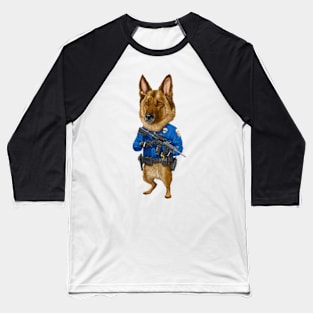 German Shepherd Police Officer Baseball T-Shirt